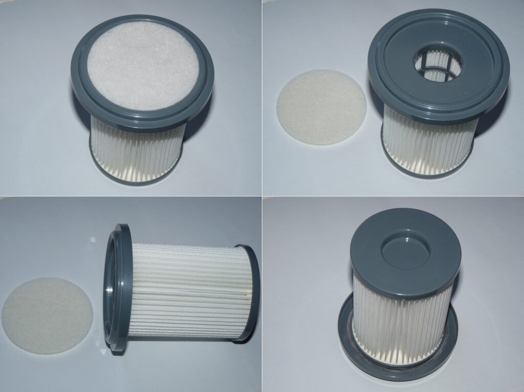 Detail skládaného HEPA filtru do vysavače.c